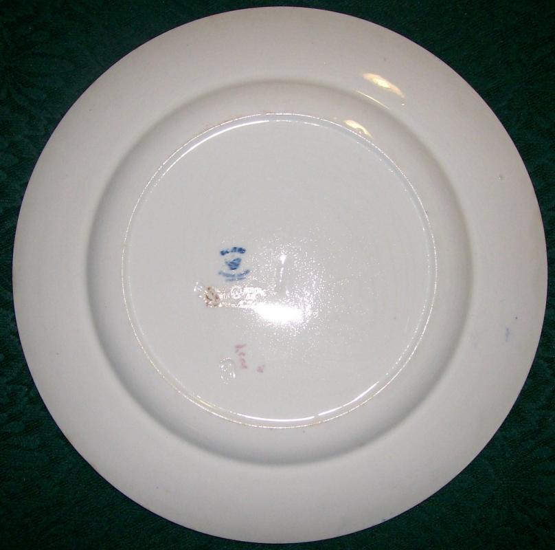 Booth's Silicon China Ceramic Plate Flow Blue Chain Link Border #805_?