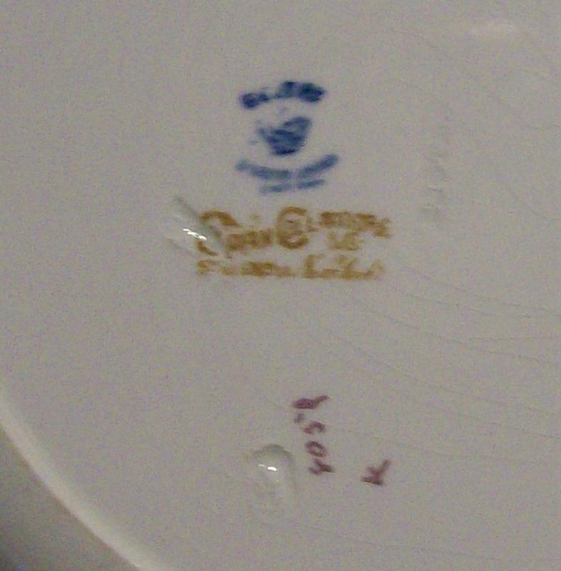 Booth's Silicon China Ceramic Plate Flow Blue Chain Link Border #805_?