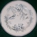 Elsmore Parisian Granite Ceramic Bowl Chinese Pheasants Ca. 1880 8.75