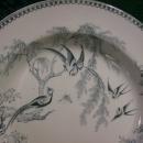 Elsmore Parisian Granite Ceramic Bowl Chinese Pheasants Ca. 1880 8.75