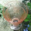 Hocking Mayfair/Open Rose Footed Iced Tea Glass Tumbler Pink 15 Oz.