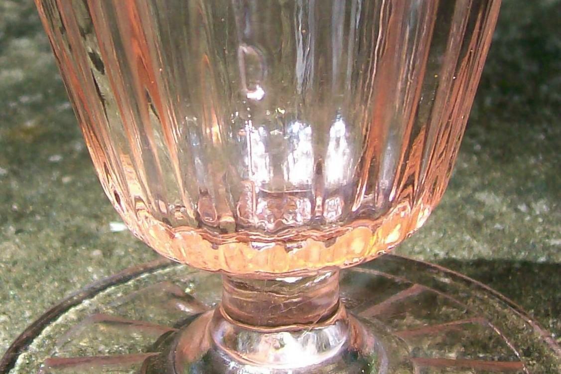 Hocking Mayfair/Open Rose Footed Iced Tea Glass Tumbler Pink 15 Oz.