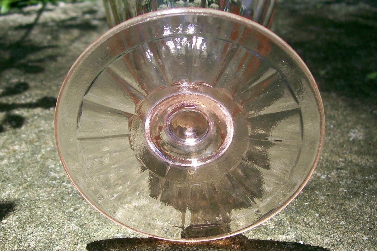 Hocking Mayfair/Open Rose Footed Iced Tea Glass Tumbler Pink 15 Oz.