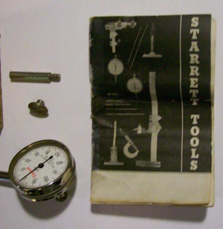 Starrett Dial Test Indicator Tool #196B with Box & Catalog