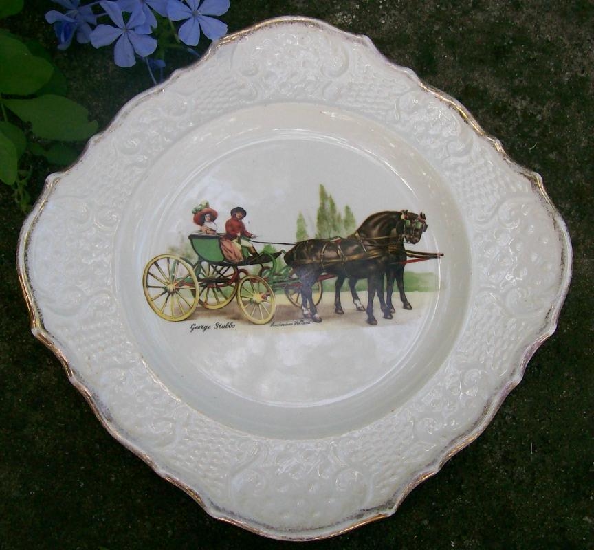 George Stubbs Horse & Carriage Ceramic Plate Amsterdam Souvenir 7.75