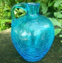 Crackle Glass Jug: 1950's-60's