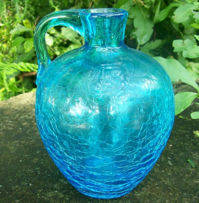 Crackle Glass Jug: 1950's-60's