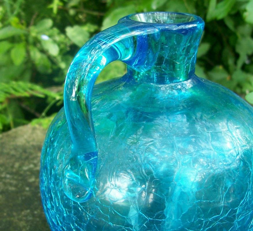 Crackle Glass Jug: 1950's-60's