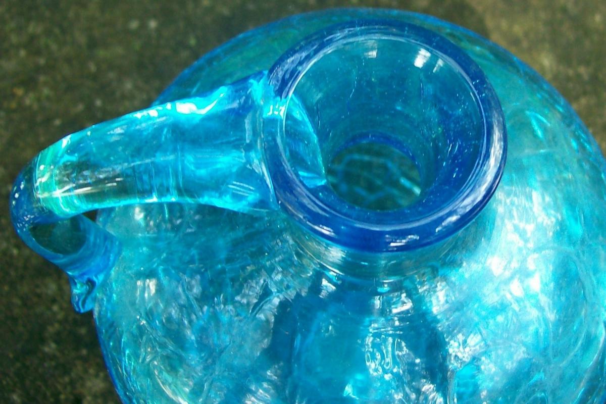 Crackle Glass Jug: 1950's-60's
