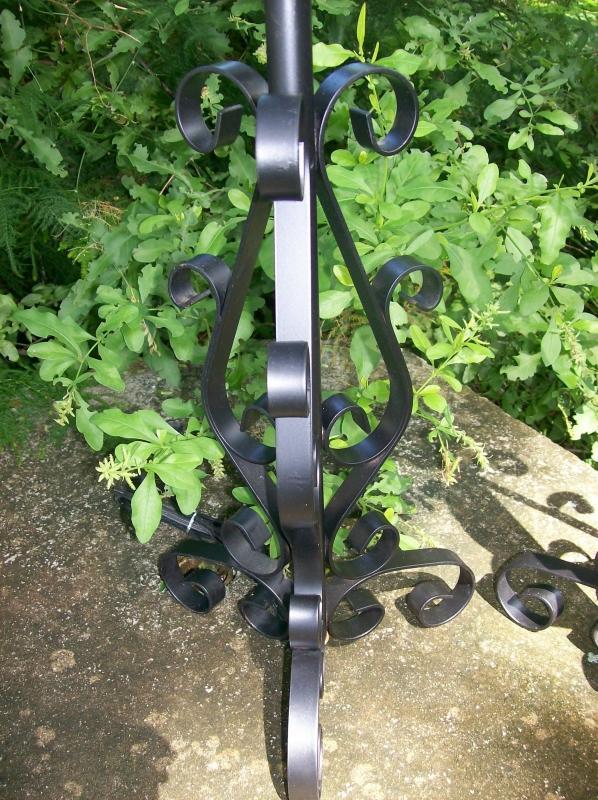 Metal Scrollwork Lamp Pair: Ca. 1960's