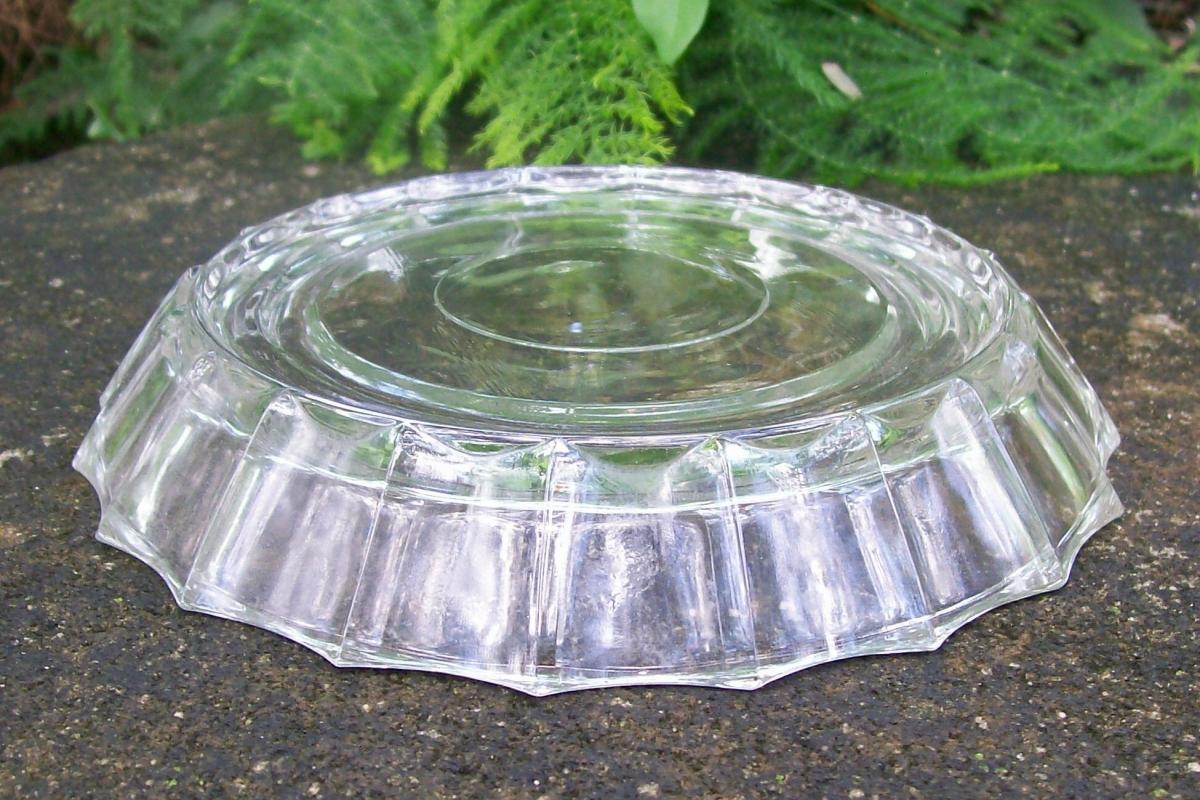 Jeannette Glass Line #100 Clear Punch Bowl Base 1950's