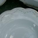 Grindley China Ceramic Soup Bowl Set England Ca. 1920's White/Gold
