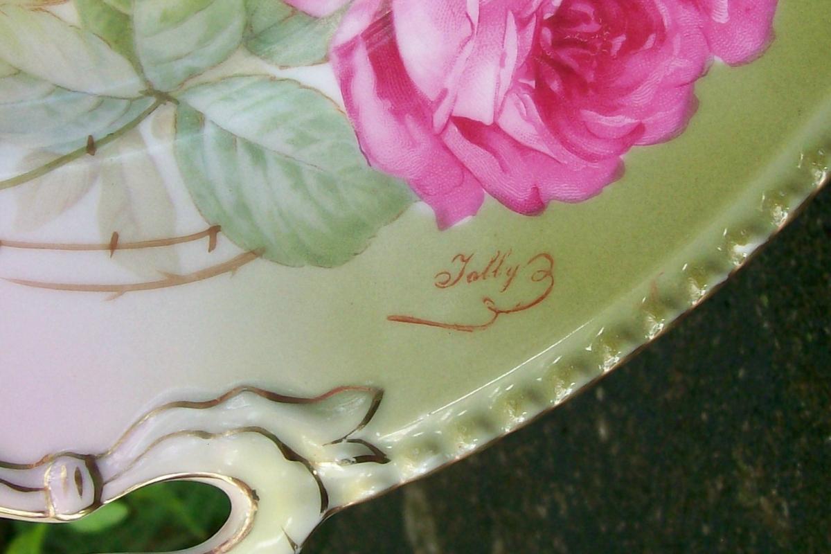 Schwarzburg / Rudolstadt Ceramic Cake Plate with Roses
