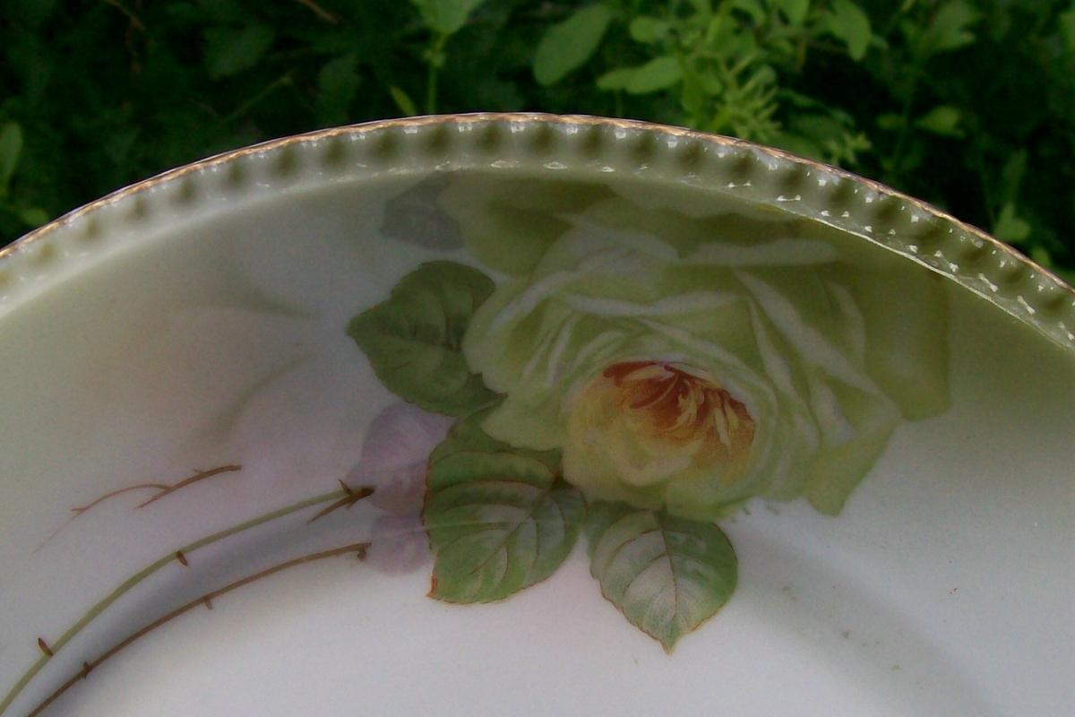 Schwarzburg / Rudolstadt Ceramic Cake Plate with Roses
