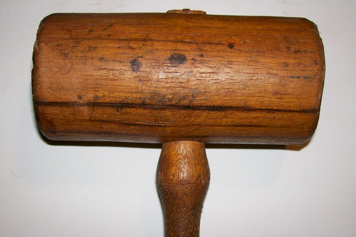 Carpenter's Wooden Mallet Hickory & Ash Early 1900's