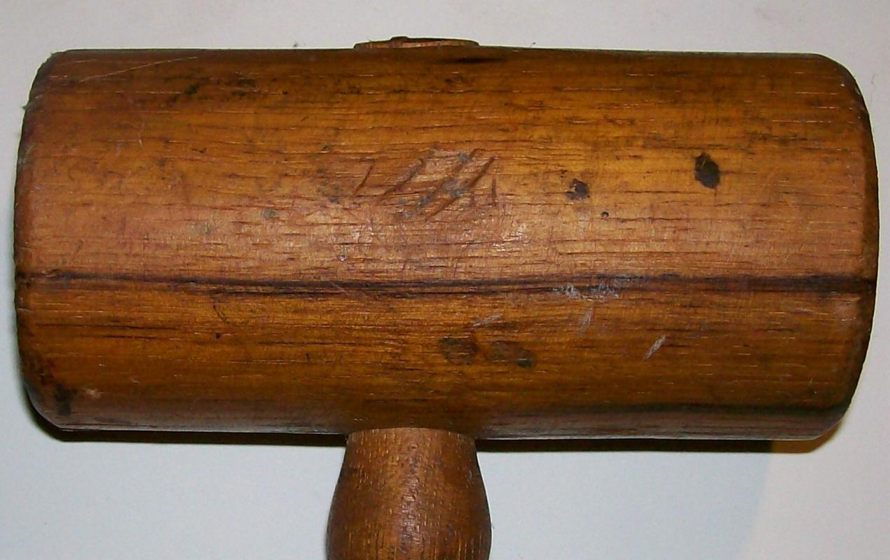 Carpenter's Wooden Mallet Hickory & Ash Early 1900's