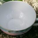 Noritake Landscape-pattern Ceramic Tea Cup Blue & Pink Scenic Ca. 1930
