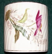 Franz Mehlem Aesthetic Ceramic Jar Ca. 1880 Bonn Germany Floral