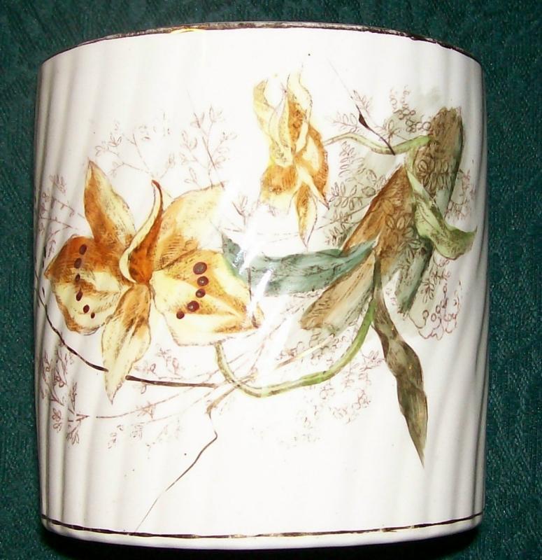 Franz Mehlem Aesthetic Ceramic Jar Ca. 1880 Bonn Germany Floral