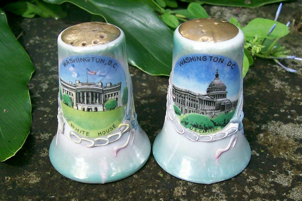 Dragonware Ceramic Salt & Pepper Shakers Souvenir of Washington D.C.