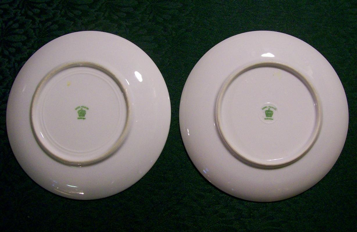Nagoya Seito Sho Nippon Plate Pair Hand-Painted Snow Scene 6.5