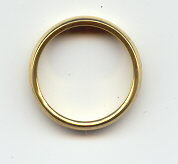 18K+ Gold Wedding Band Ring 3g 1950s Sz 5 1/2