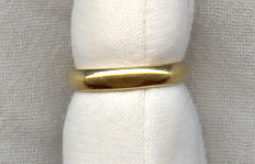 18K+ Gold Wedding Band Ring 3g 1950s Sz 5 1/2
