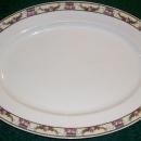 Victoria Czechoslovakia Ceramic Platter VIT43 Schmidt & Co. Pink Rose Border 15 3/8