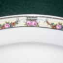 Victoria Czechoslovakia Ceramic Platter VIT43 Schmidt & Co. Pink Rose Border 15 3/8