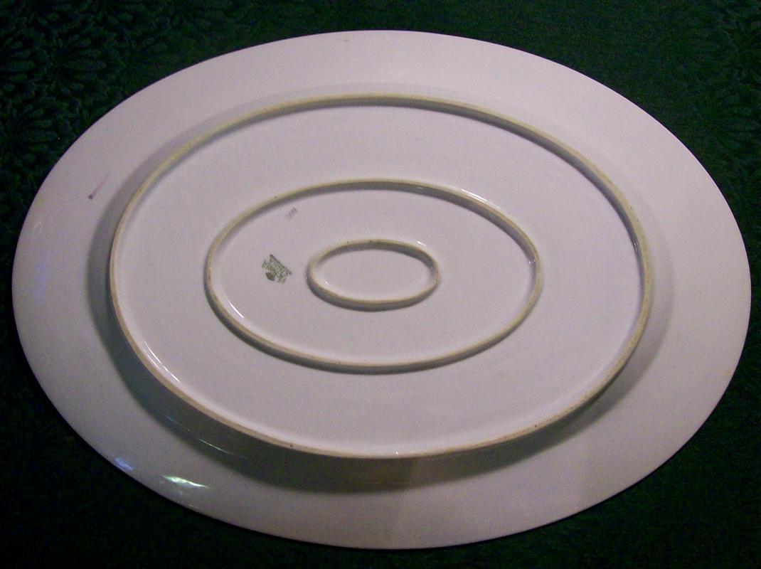 Victoria Czechoslovakia Ceramic Platter VIT43 Schmidt & Co. Pink Rose Border 15 3/8