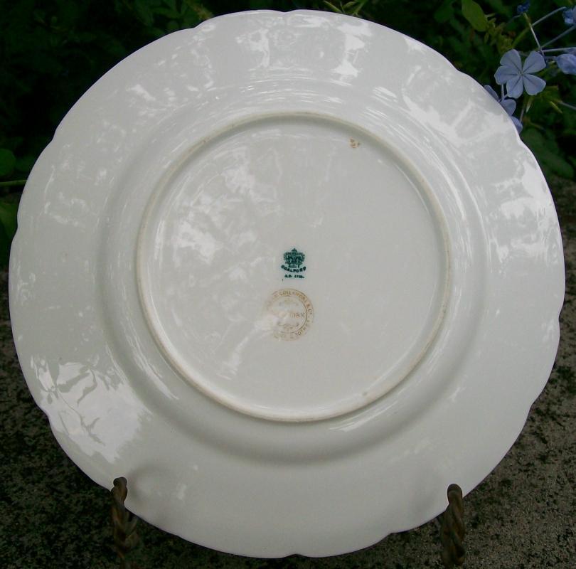 Coalport Porcelain Gold Encrusted Plate: 1880's 9.25