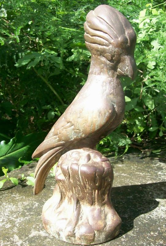 Cast Iron Cockatoo Door Stop with Bronze Finish