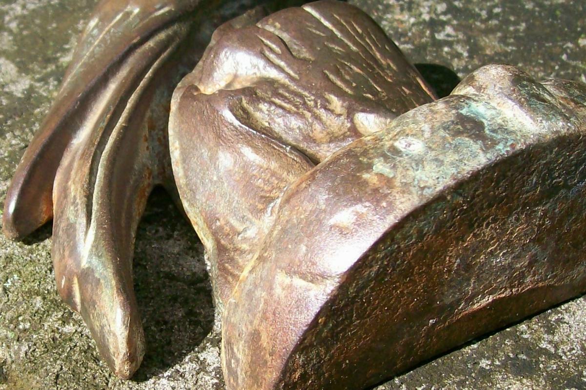 Cast Iron Cockatoo Door Stop with Bronze Finish