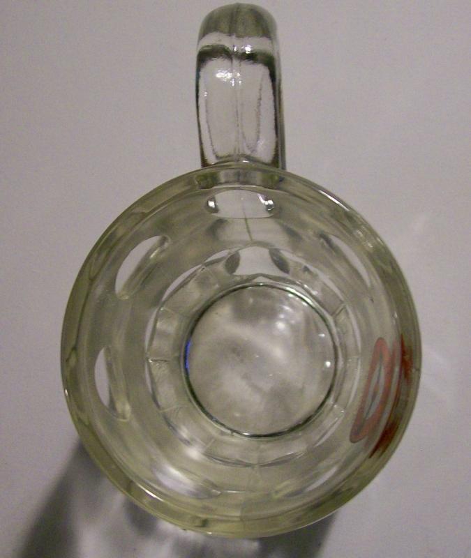 A&W Root Beer Glass Soda Advertising Mug 1940's-50's Bulls-Eye Logo