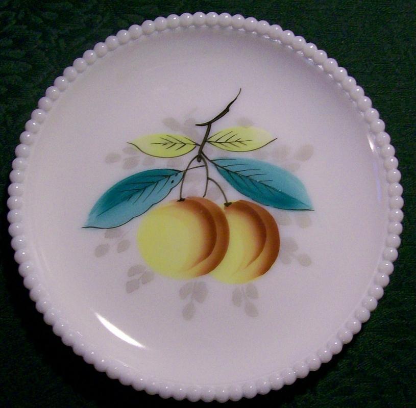 Westmoreland Milk Glass Beaded Edge Plate 7.5