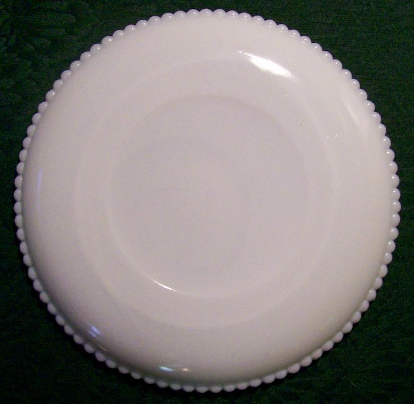 Westmoreland Milk Glass Beaded Edge Plate 7.5