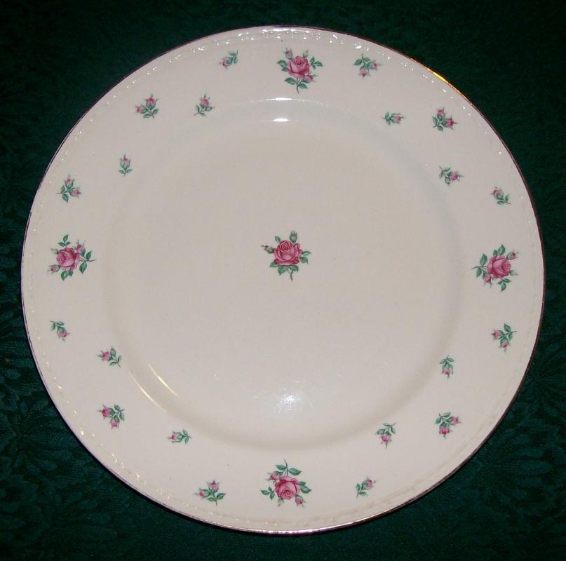 H. Laughlin Rambler Rose Ceramic Plate 10