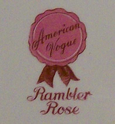 H. Laughlin Rambler Rose Ceramic Plate 10
