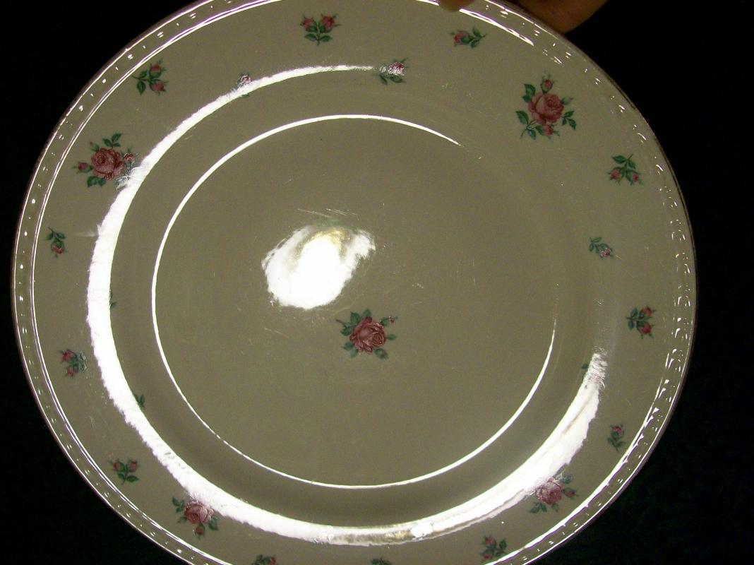 H. Laughlin Rambler Rose Ceramic Plate 10