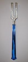 Depression Glass Fork with Cobalt Blue Handle