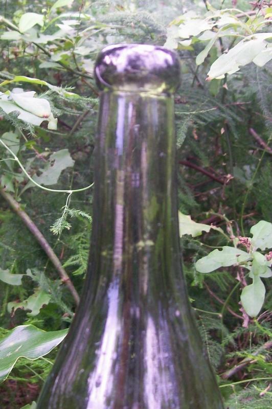 Hock Wine Bottle: Olive Green Turn-Mold
