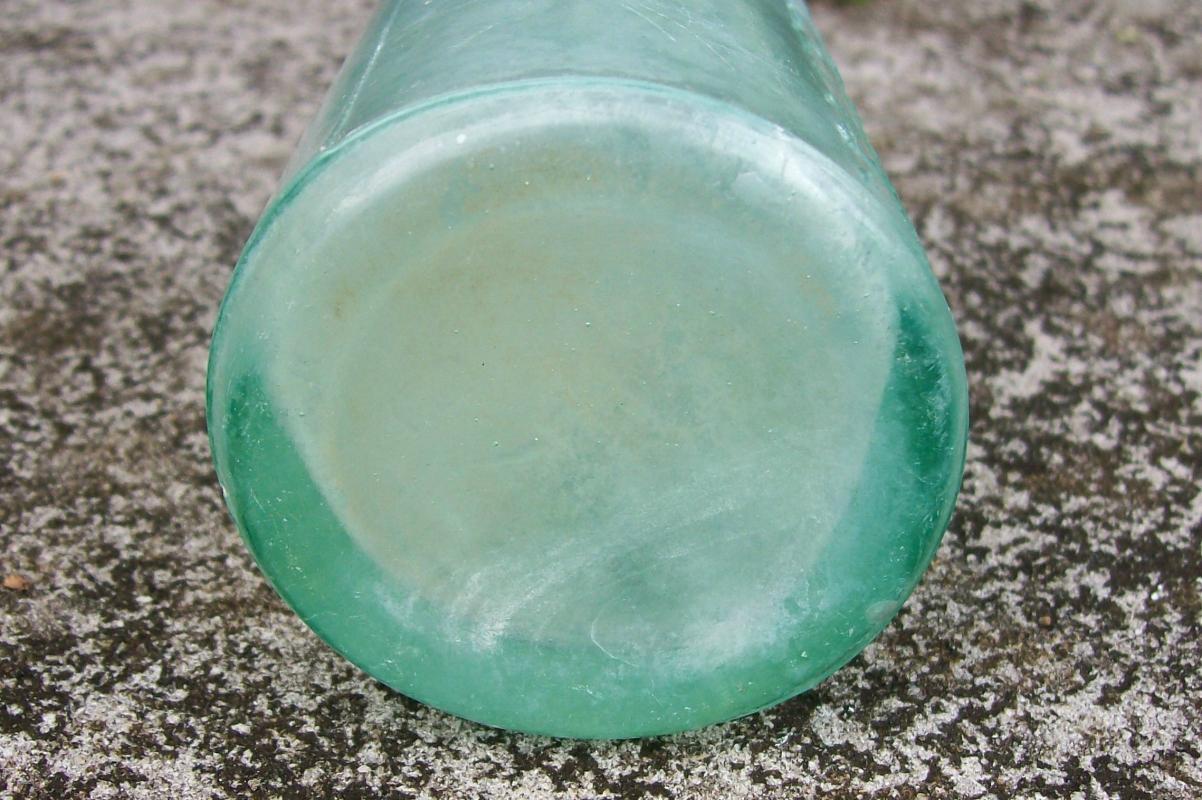 Lea & Perrins Worcestershire Glass Bottle 1876-80's Aqua Green 8.5