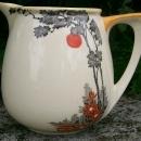 Wedgwood Art Deco Ceramic Pitcher: Shoreline with Orange & Black