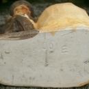 Japan Ceramic Cachepot: Faux Wood-carving Vagabond