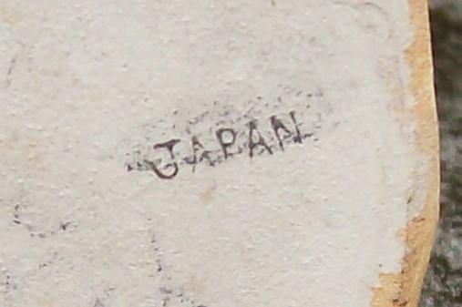 Japan Ceramic Cachepot: Faux Wood-carving Vagabond
