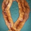 Triple Mink Fur Wrap: Heads & Tails: 1940's-50's Red-Brown