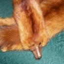 Triple Mink Fur Wrap: Heads & Tails: 1940's-50's Red-Brown