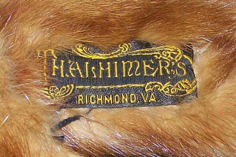 Triple Mink Fur Wrap: Heads & Tails: 1940's-50's Red-Brown