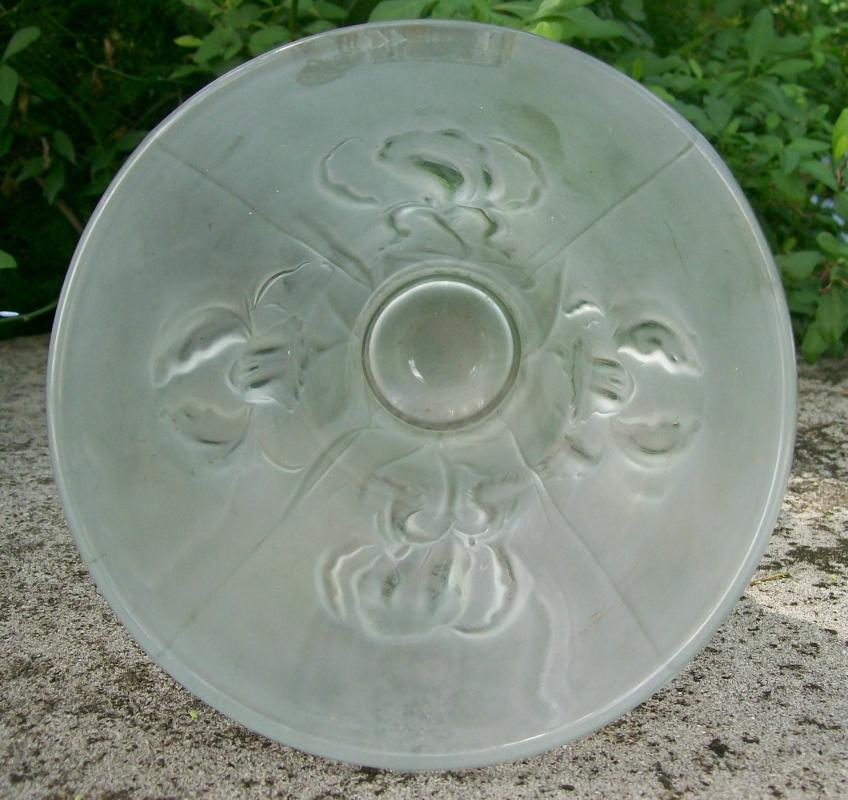 Weil Czechoslovakian Satin Glass Vase with Iris Pattern 9 7/8