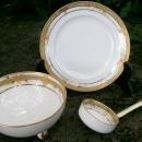 Noritake Nippon Porcelain Gold-Encrusted Whipped Cream Bowl Set 3-Piece